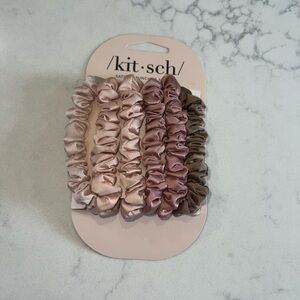 Kitsch Satin Scrunchies - Blush and Brown Set